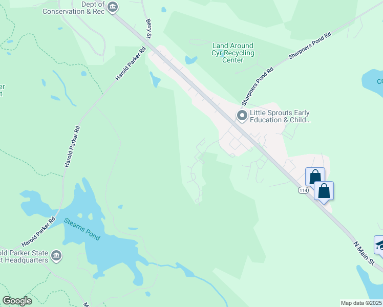 map of restaurants, bars, coffee shops, grocery stores, and more near 1106 Acorn Drive in North Andover