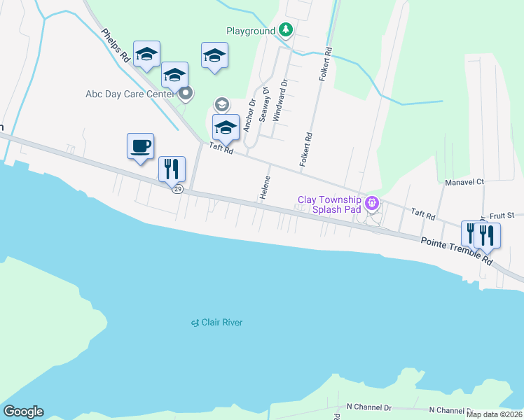map of restaurants, bars, coffee shops, grocery stores, and more near 9744 Ventura Court in Clay Township