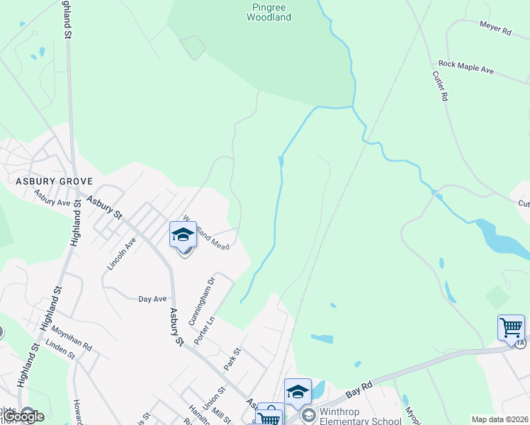 map of restaurants, bars, coffee shops, grocery stores, and more near 213-249 Woodland Mead in Hamilton