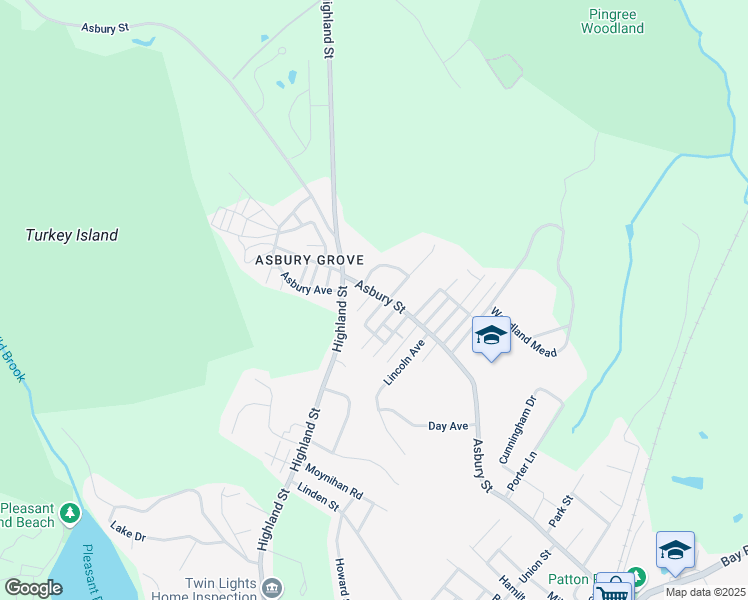 map of restaurants, bars, coffee shops, grocery stores, and more near 314 Asbury Street in Hamilton
