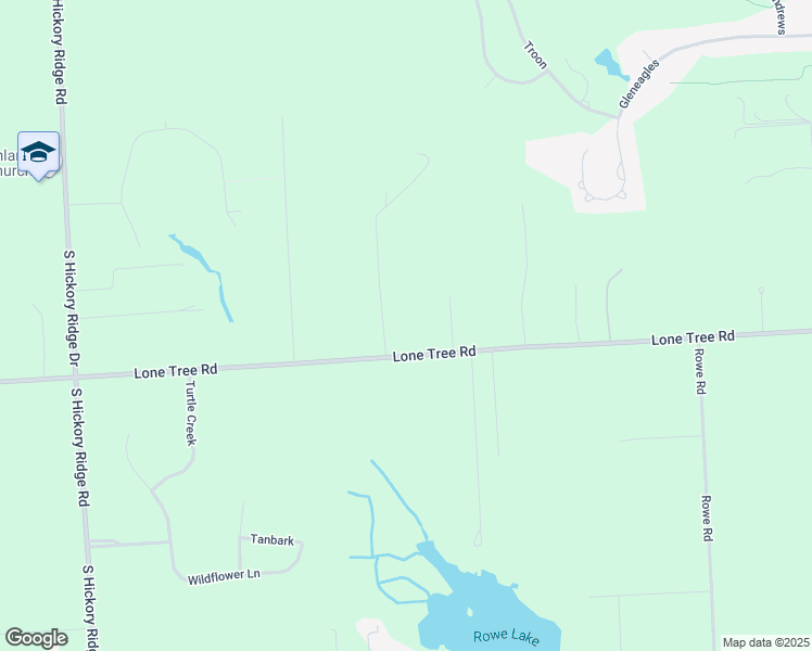map of restaurants, bars, coffee shops, grocery stores, and more near 2360 Lone Tree Road in Highland Charter Township