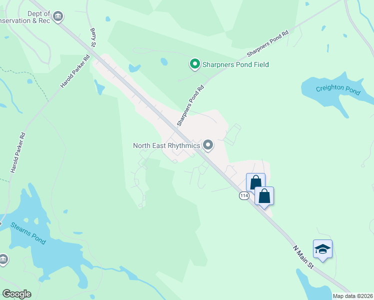 map of restaurants, bars, coffee shops, grocery stores, and more near 342 North Main Street in Middleton