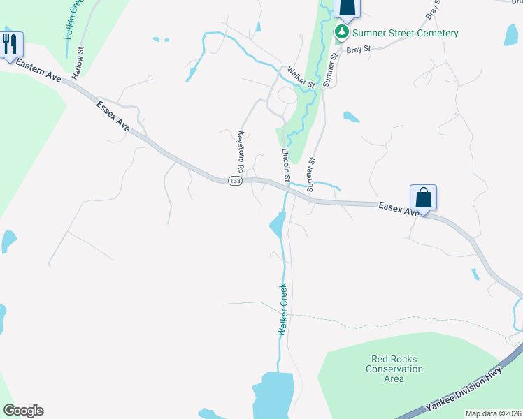 map of restaurants, bars, coffee shops, grocery stores, and more near 584 Essex Avenue in Gloucester