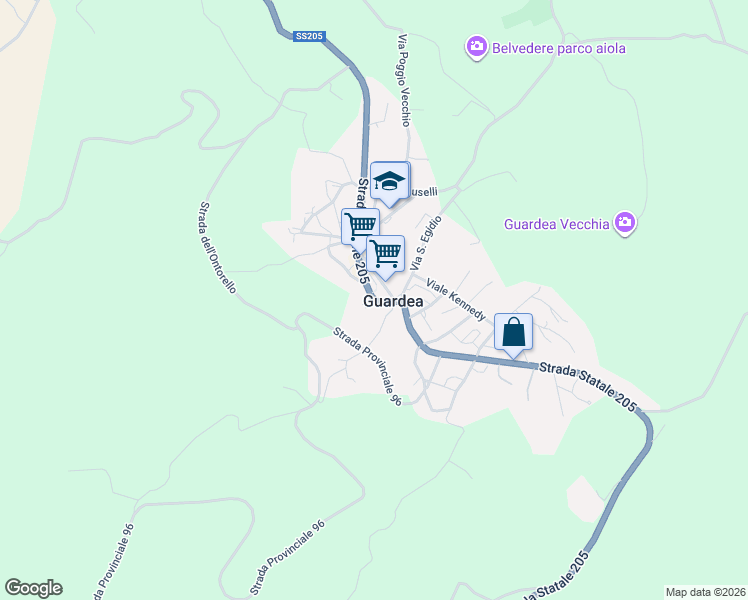 map of restaurants, bars, coffee shops, grocery stores, and more near in Guardea