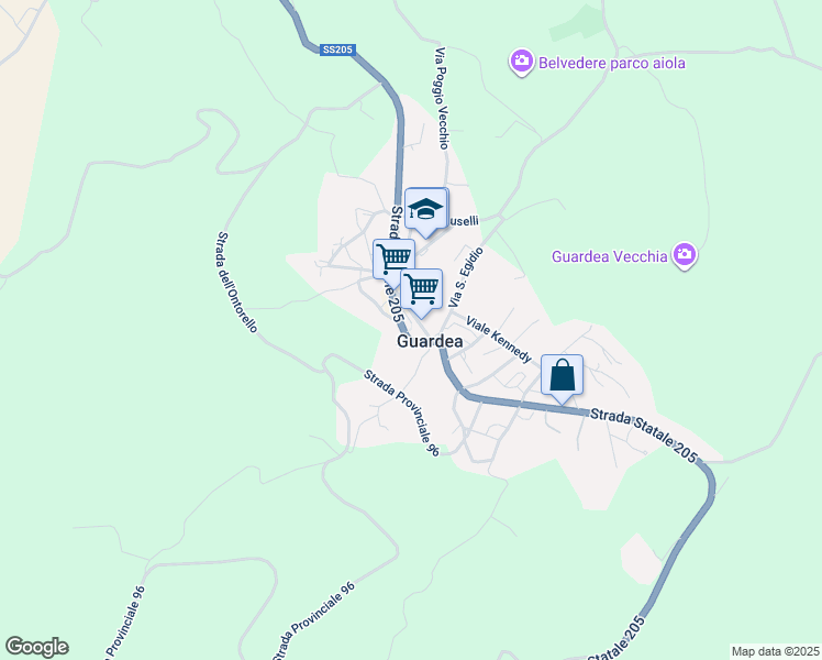 map of restaurants, bars, coffee shops, grocery stores, and more near in Guardea