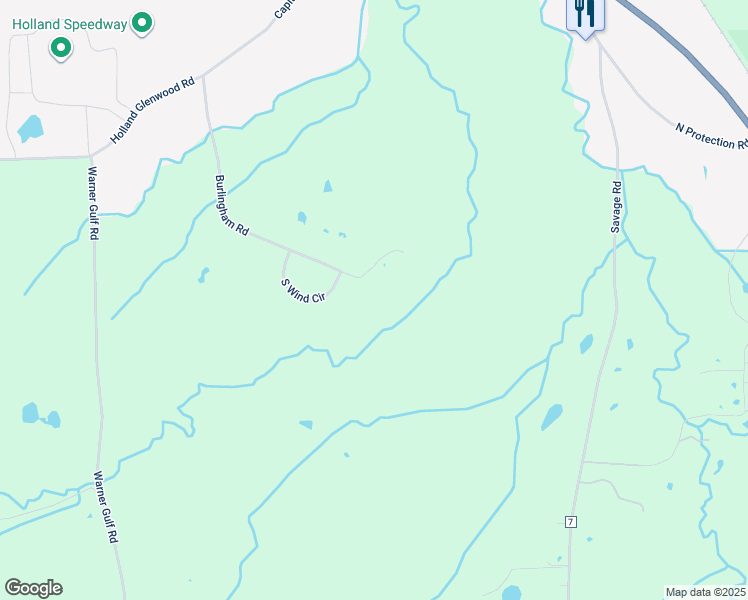 map of restaurants, bars, coffee shops, grocery stores, and more near 9443 Burlingham Road in Holland