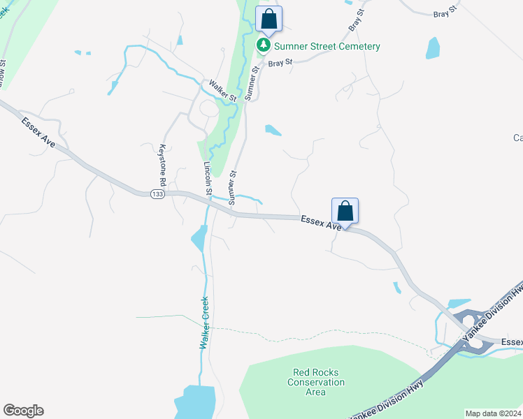 map of restaurants, bars, coffee shops, grocery stores, and more near 563 Essex Avenue in Gloucester