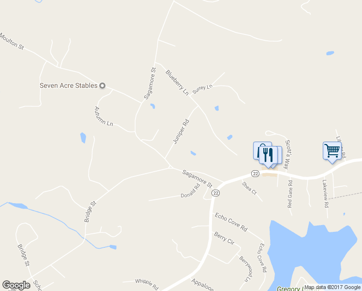 map of restaurants, bars, coffee shops, grocery stores, and more near 9 Juniper Road in Hamilton