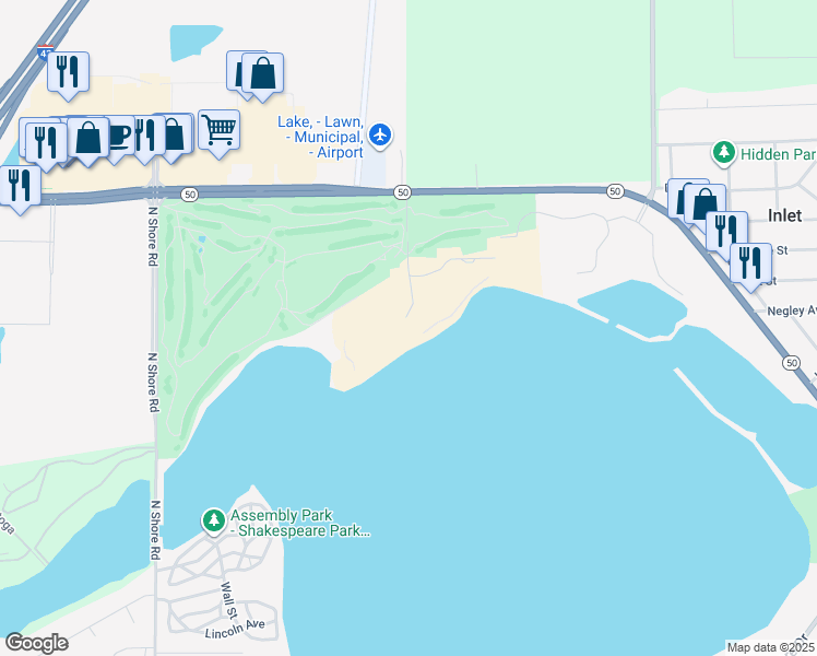 map of restaurants, bars, coffee shops, grocery stores, and more near 2400 Geneva Street in Delavan