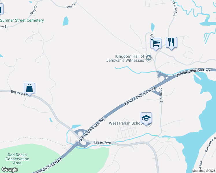 map of restaurants, bars, coffee shops, grocery stores, and more near in Gloucester