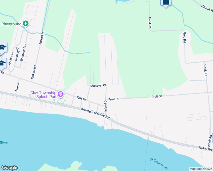 map of restaurants, bars, coffee shops, grocery stores, and more near 4100 Manavel Court in St. Clair County