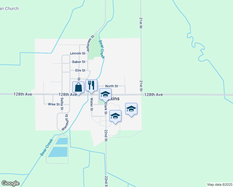 map of restaurants, bars, coffee shops, grocery stores, and more near 337 County Road 42 in Hopkins
