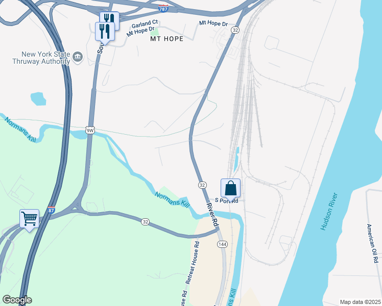 map of restaurants, bars, coffee shops, grocery stores, and more near 58 Binghamton Street in Albany