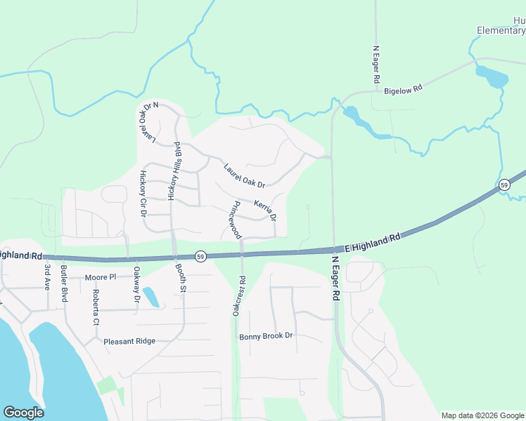 map of restaurants, bars, coffee shops, grocery stores, and more near 2605 Katsura Lane in Howell