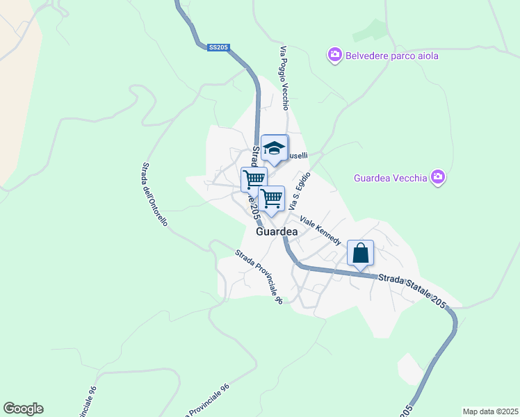 map of restaurants, bars, coffee shops, grocery stores, and more near in Guardea