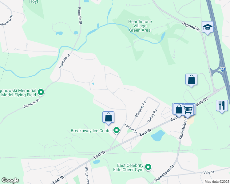 map of restaurants, bars, coffee shops, grocery stores, and more near 13 Kimberly Drive in Tewksbury