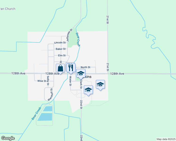 map of restaurants, bars, coffee shops, grocery stores, and more near 337 County Road 42 in Hopkins