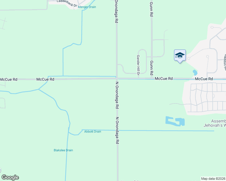 map of restaurants, bars, coffee shops, grocery stores, and more near 1449 North Onondaga Road in Delhi charter Township