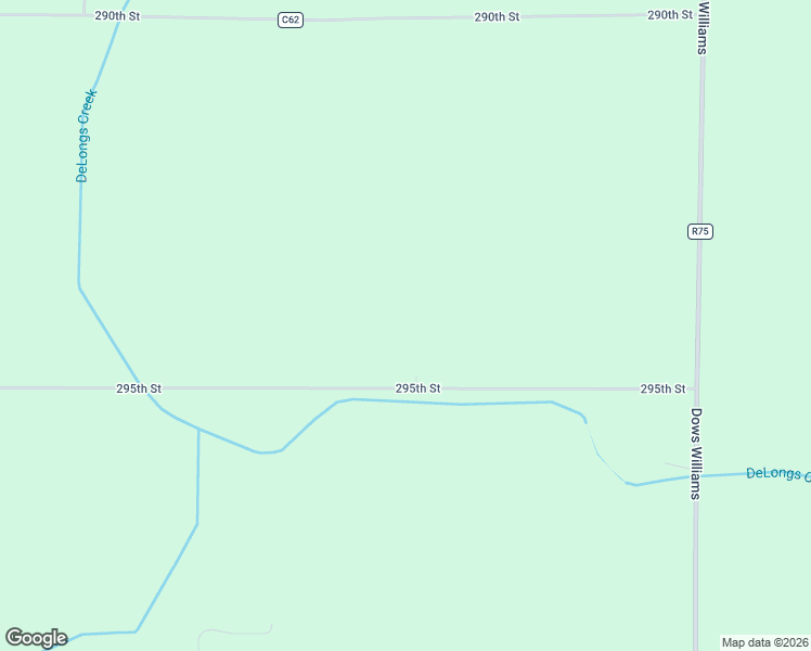 map of restaurants, bars, coffee shops, grocery stores, and more near 3227-3349 295th Street in Dows