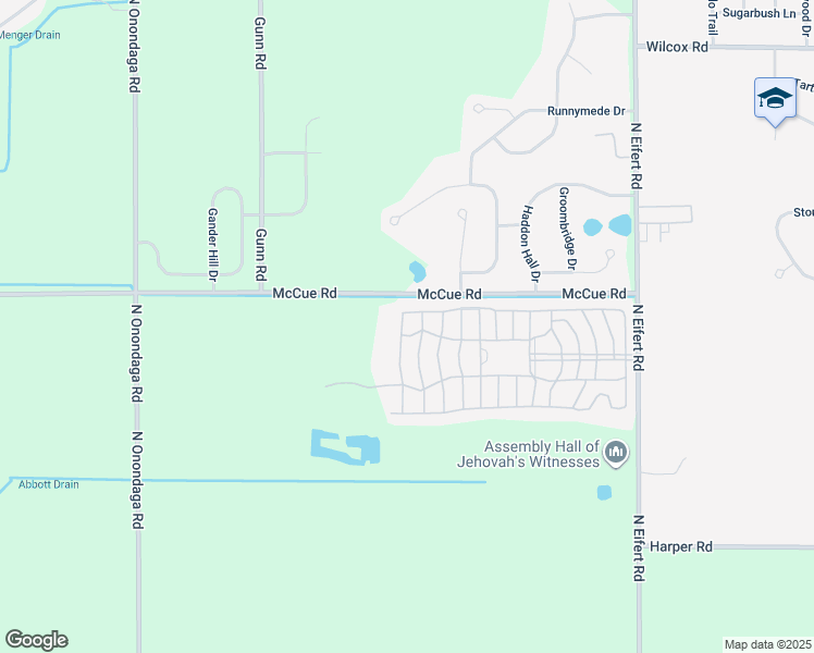 map of restaurants, bars, coffee shops, grocery stores, and more near 1495 Hapsburg Avenue in Delhi charter Township