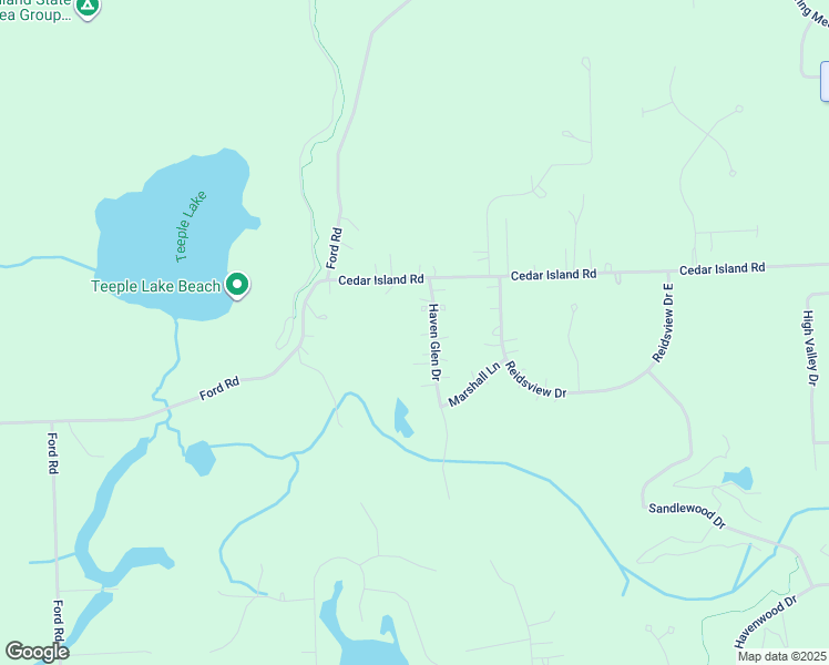 map of restaurants, bars, coffee shops, grocery stores, and more near 4916 Cedar Island Road in White Lake charter Township