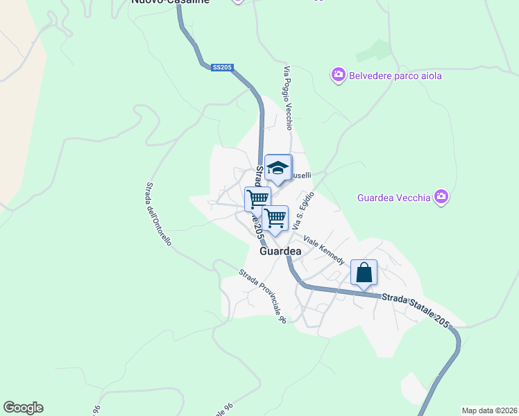map of restaurants, bars, coffee shops, grocery stores, and more near 2 Via Dante Alighieri in Guardea