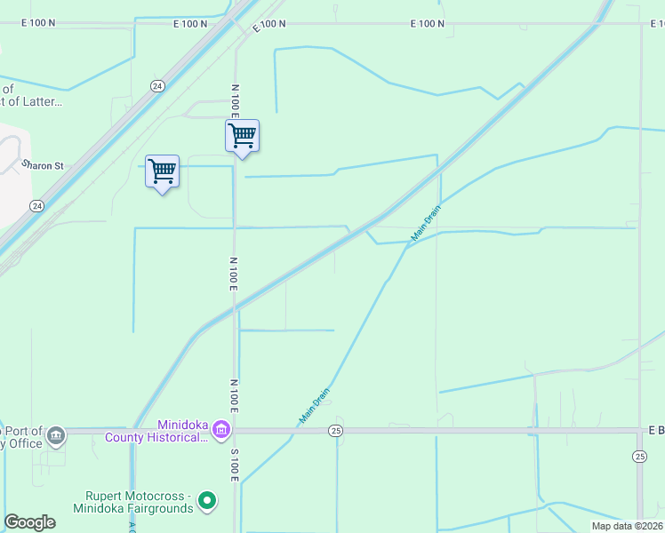 map of restaurants, bars, coffee shops, grocery stores, and more near 123 East 28 Canal North in Rupert