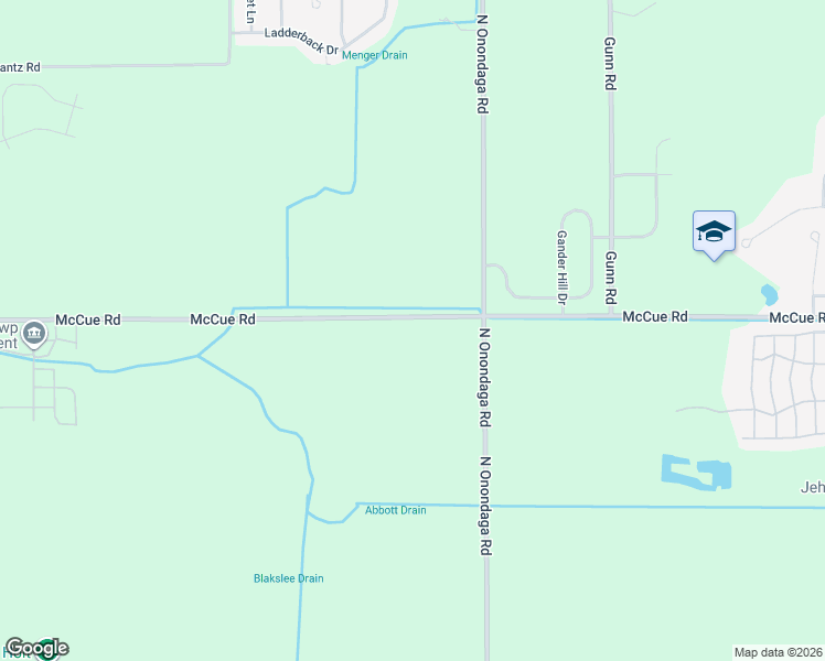 map of restaurants, bars, coffee shops, grocery stores, and more near 5573 McCue Road in Delhi charter Township
