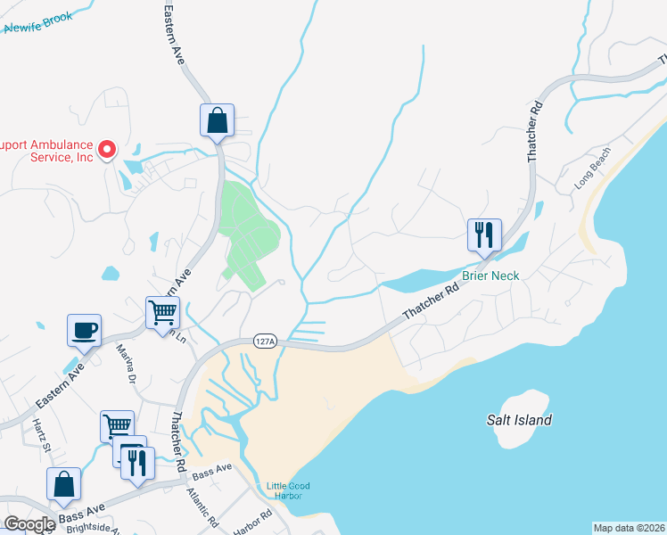 map of restaurants, bars, coffee shops, grocery stores, and more near 28 Beachcroft Road in Gloucester