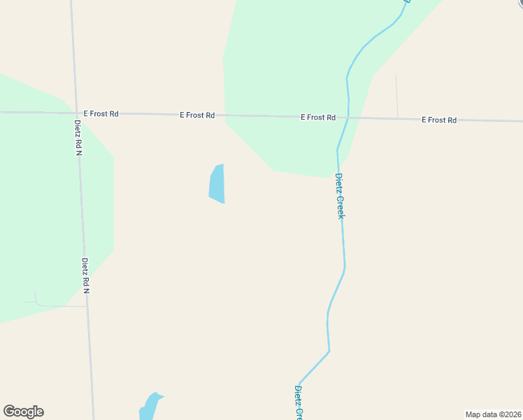 map of restaurants, bars, coffee shops, grocery stores, and more near 3780 East Frost Road in Webberville