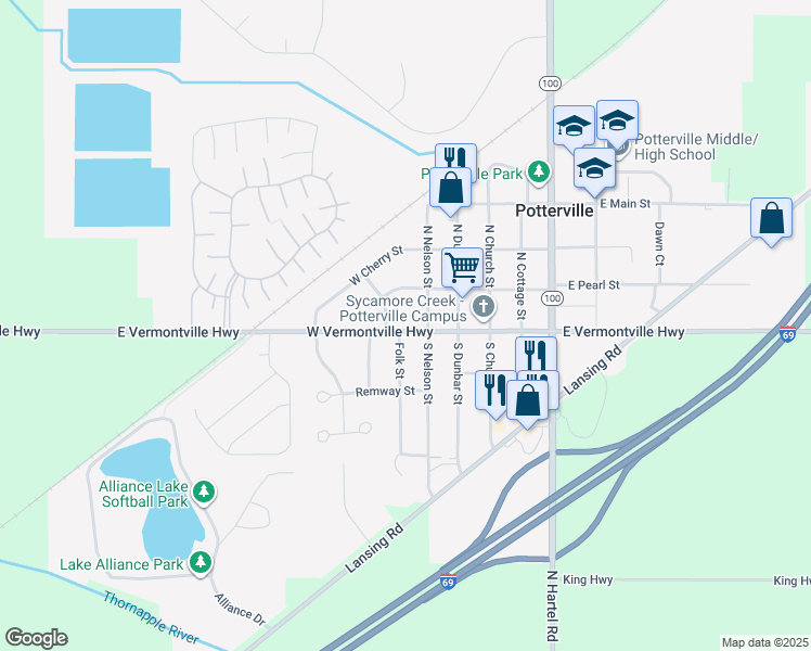 306 West Vermontville Highway, Potterville MI Walk Score