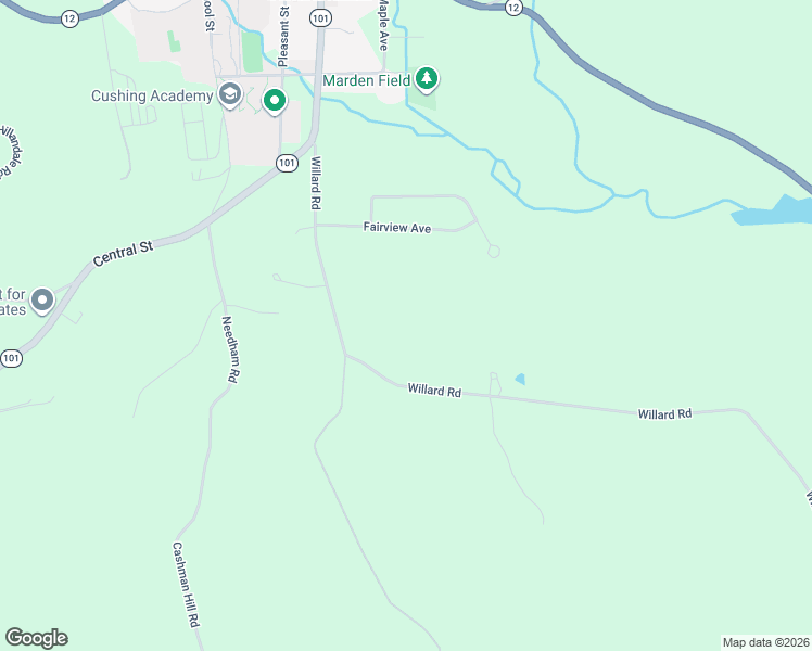 map of restaurants, bars, coffee shops, grocery stores, and more near 49 Willard Road in Ashburnham