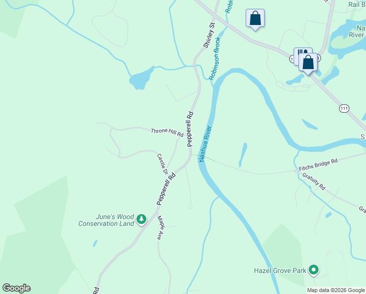 map of restaurants, bars, coffee shops, grocery stores, and more near 480 Pepperell Road in Groton