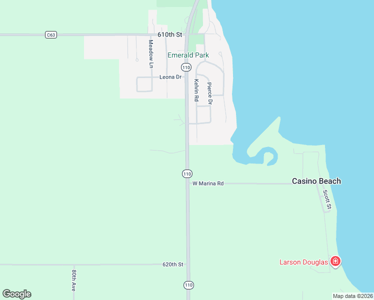 map of restaurants, bars, coffee shops, grocery stores, and more near 6150 85th Avenue in Storm Lake