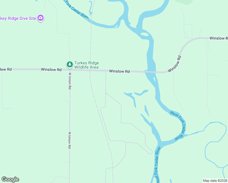 map of restaurants, bars, coffee shops, grocery stores, and more near 8107 Buck Ridge Road in Cedar Falls