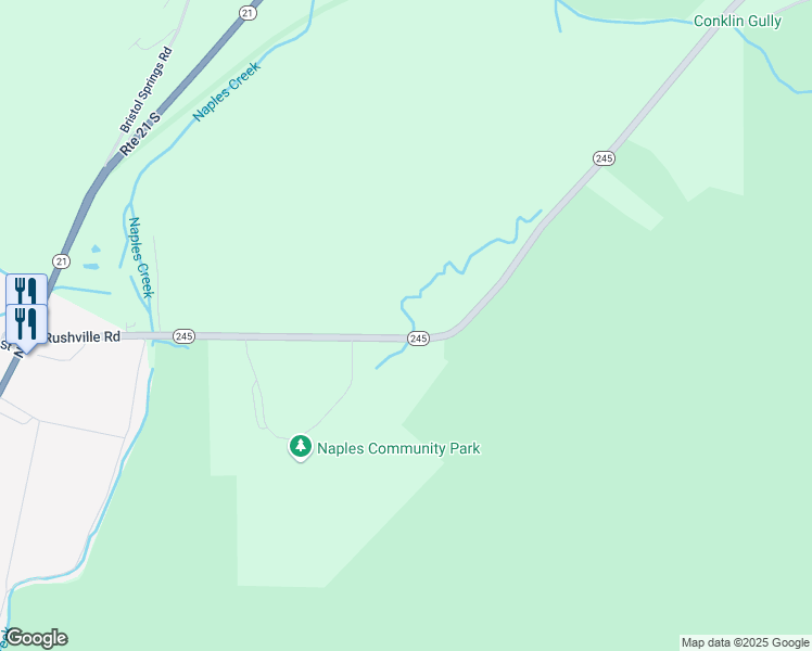 map of restaurants, bars, coffee shops, grocery stores, and more near 8090 New York 245 in Naples