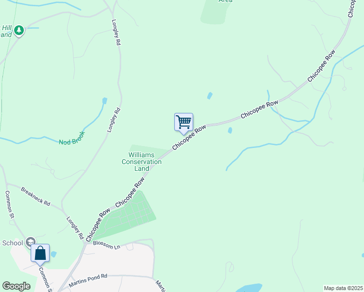 map of restaurants, bars, coffee shops, grocery stores, and more near 166 Chicopee Row in Groton