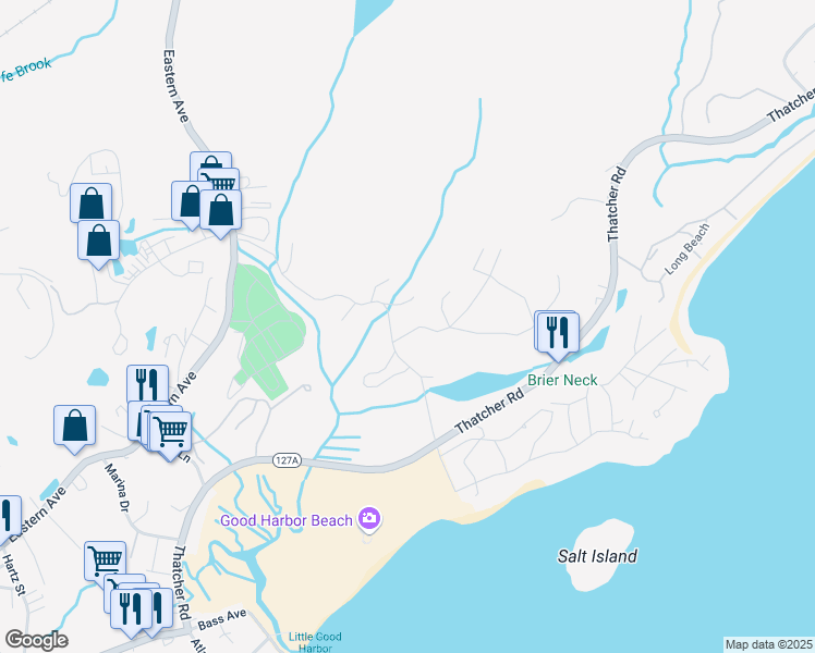 map of restaurants, bars, coffee shops, grocery stores, and more near 4 Starknaught Heights in Gloucester