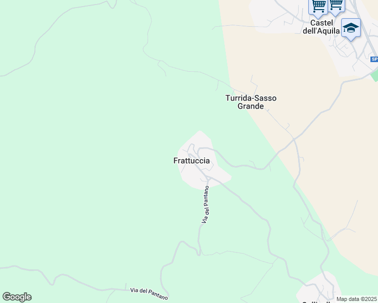 map of restaurants, bars, coffee shops, grocery stores, and more near 3 Frazione Frattuccia in Frattuccia