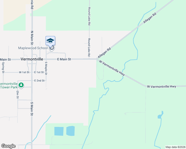 map of restaurants, bars, coffee shops, grocery stores, and more near 8893 West Vermontville Highway in Vermontville