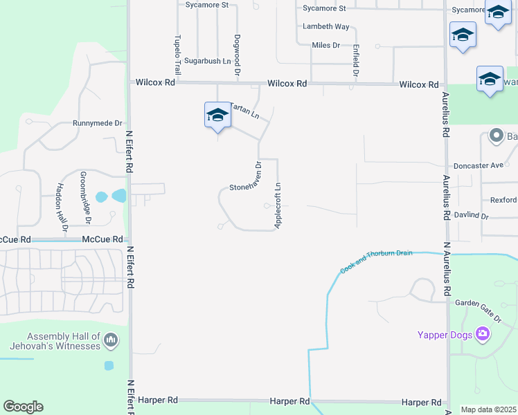 map of restaurants, bars, coffee shops, grocery stores, and more near 4785 Eastlund Circle in Holt