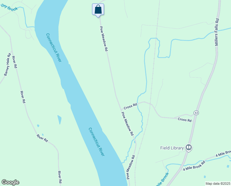 map of restaurants, bars, coffee shops, grocery stores, and more near Pine Meadow Road in Northfield