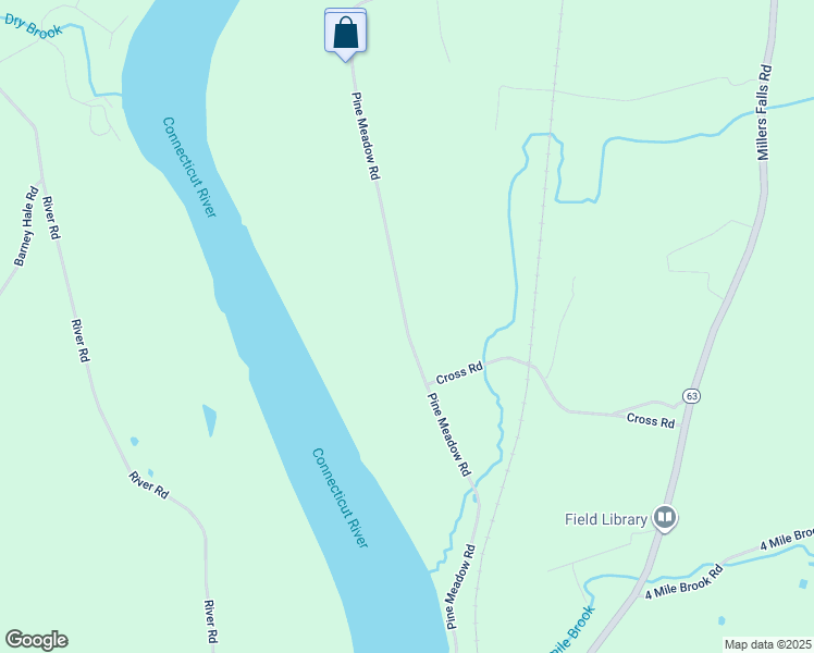 map of restaurants, bars, coffee shops, grocery stores, and more near Pine Meadow Road in Northfield