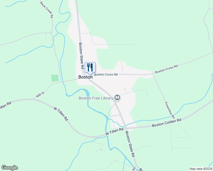 map of restaurants, bars, coffee shops, grocery stores, and more near 6924 Boston Cross Road in Boston