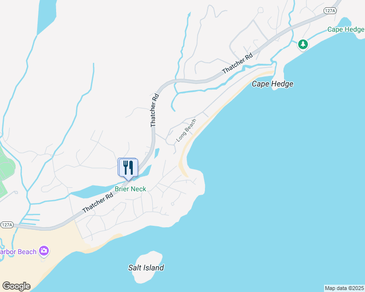map of restaurants, bars, coffee shops, grocery stores, and more near 27 Old County Road in Rockport
