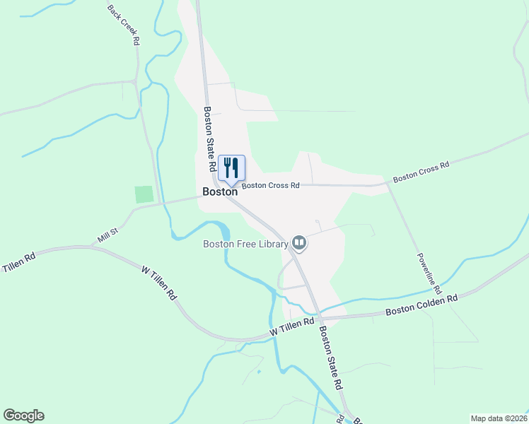 map of restaurants, bars, coffee shops, grocery stores, and more near 6924 Boston Cross Road in Boston
