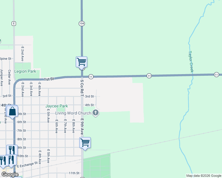 map of restaurants, bars, coffee shops, grocery stores, and more near 3527 South State Road in Brodhead