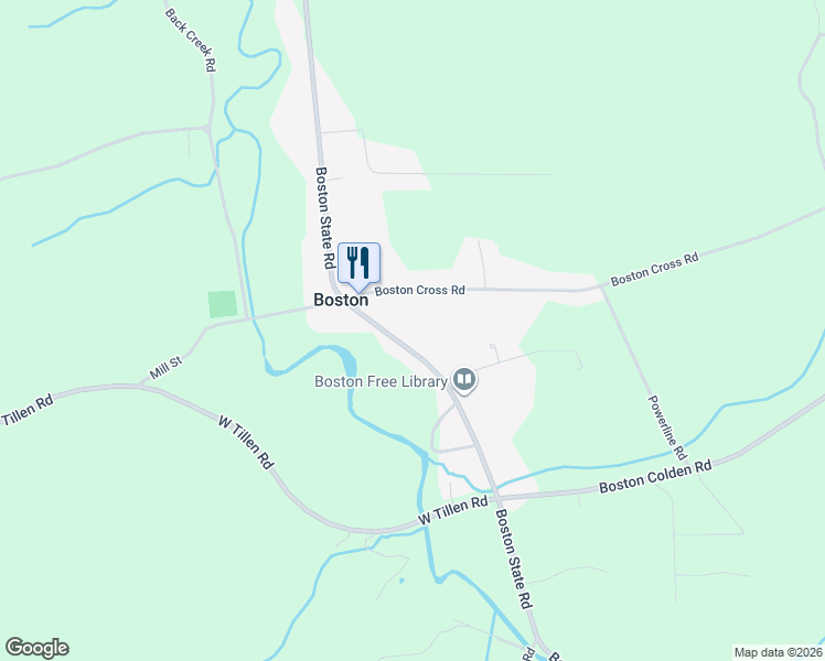 map of restaurants, bars, coffee shops, grocery stores, and more near 6924 Boston Cross Road in Boston