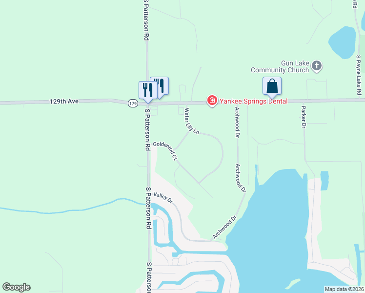 map of restaurants, bars, coffee shops, grocery stores, and more near 62 Turtle Head Lane in Wayland