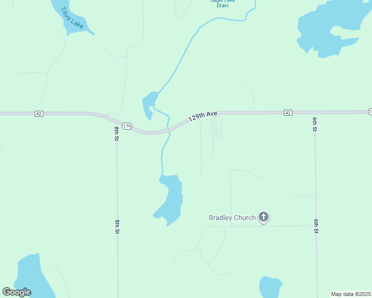 map of restaurants, bars, coffee shops, grocery stores, and more near 770 129th Avenue in Shelbyville